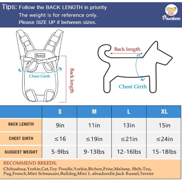 Pawaboo Adjustable Pet Carrier Backpack Front Carry Travel Bag โข NWOT โข Size XL - Picture 11 of 11